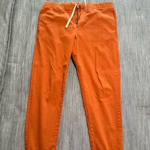 Men’s Bonobos Drawstring (Size Large) Orange Dock Pant